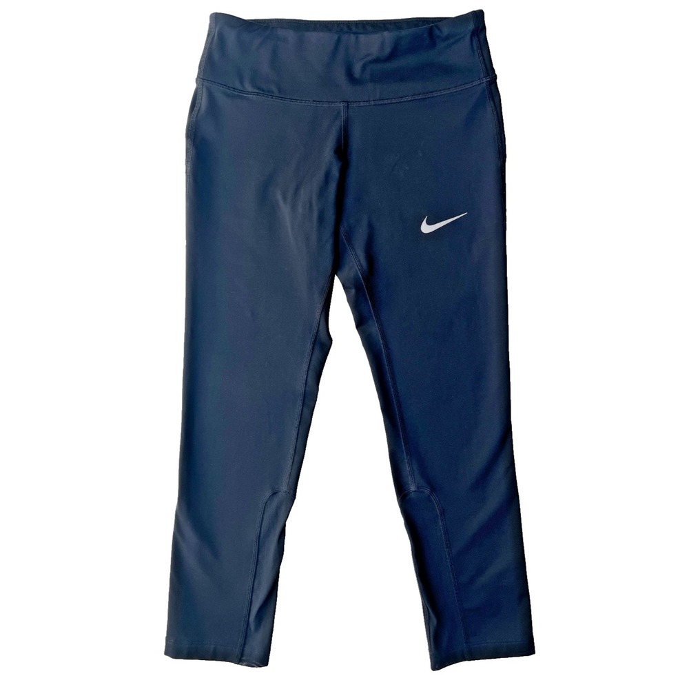 Nike Dri-FIT Leggings Womens XS Black Running Pants Pockets Mesh